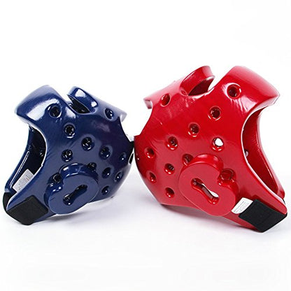 Adults Kids Headguard for Professional Boxing,Shock Muay Helmet Head Guard Protector Gear for Muay Thai, Grappling, Kickboxing, Karate, Taekwondo, Martial Art (Red, XL)