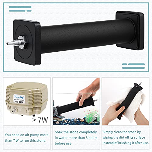 Pawfly Aquarium 8 Inch Air Stone Cylinder for Larger Pump Bubble Diffuser for Outdoor Pond Garden Circulation System and Large Fish Tanks - size: 8 Inch