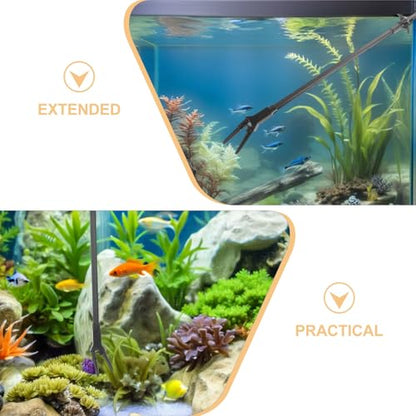 3Pcs Aquarium Maintenance Tongs: Aquarium Cleaning Tongs 19.7inch - Fish Tank Long Grabber - Aquatic Plant Tweezers for Gravel Cleaning Plant Placement