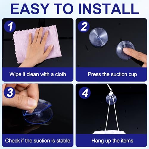 14 Pack Clear Double Sided Suction Cups, 1.2in PVC Small Suction Cups Sucker Pads, Window Sucker Pads Spacers for Glass Furniture Table Mirrors Bathroom