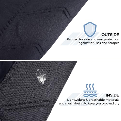 Boys Youth Baseball Padded Sliding Shorts w/Cup Pocket N0 Cup - color: Black, size: Large