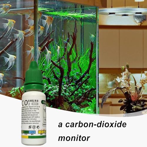 Aquatic CO2 Glass Drop Checker - Fish Tank Test CO2 Kit, Aquatics Co2 Drop Checker Solution, Functional Aquarium co2 kit, quickest co2 Drop Checker for CO2 System, Aquarium Tank - color: Test solution