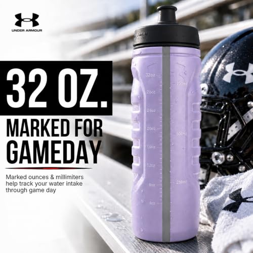 Under Armour Squeeze Water Bottles, 32 oz Water Bottles, Sideline Sports Water Bottle with Quick-Shot Lid, Quick & Easy Hydration, Gym Water Bottles, Squeeze Bottle, 1 32oz Bottle - color: Octane