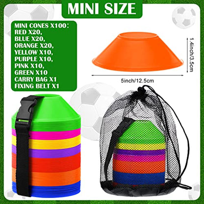 Hanaive Mini Soccer Cones for Agility Drills, 5 Inch
