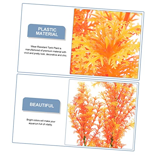 Creative Artificial Plant Desktop Aquarium Grass Fish Tank Decoration Lifelike Underwater Plant Material for Freshwater and Aquariums Decor