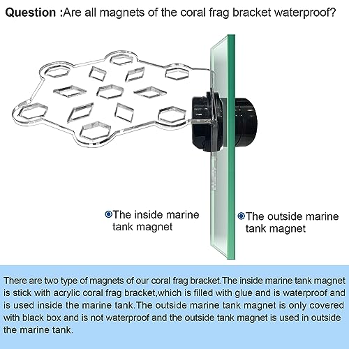 Aquarium Choice Coral Plug Holder - Magnetic Coral Frag Rack (7 Frag Plugs)