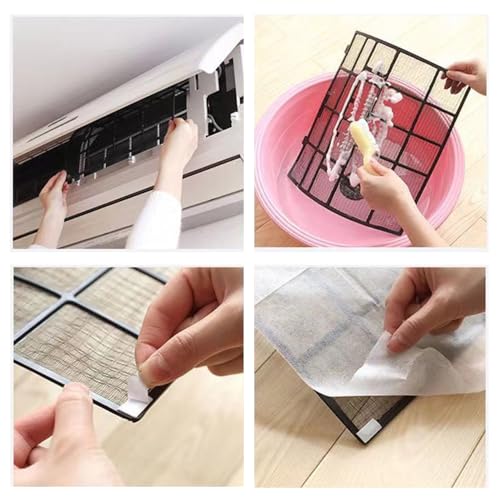 10 Pack Mini Split Air Conditioner Vent Filters Cover Anti-Dust Secondary Air Cleaning Filter for Home Air Conditioners Vents Air Purification Wall Mounted A/C Unit Heat Pump Heater