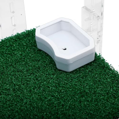 Turtle Bathing Platform with Non-slip Grass Surface for Stable Climbing Ramp for Aquarium