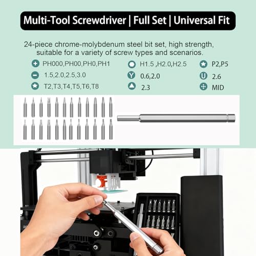 3D Printer Tool Kit, 68Pcs 3D Printing Tool Kit Assembly/Removal/Digital Caliper/Deburring/Model Processing/Spirit Level/Cleaning Tool Set Box 3D Printer Accessories for 3D Printing