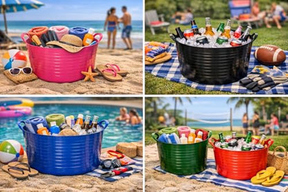 Tubtrugs SP35R Flexible Red Large Shallow 35 Liter/9.2 Gallon Capacity
