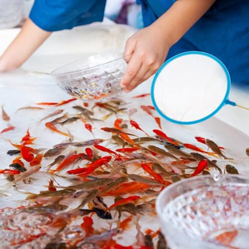 5 Pieces Aquarium Fish Net 4 Inches for Extra Fine Strong and Safe for Fishing Small Fish Shrimp