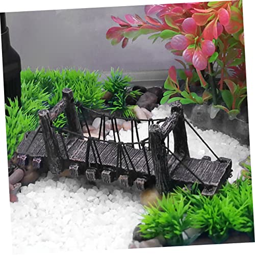 balacoo Fish Tank Bridge Decor Resin Underwater Bridge Ornament for Aquatic Landscapes Aquarium Decoration Easy Care for Fish and Shrimp Environments