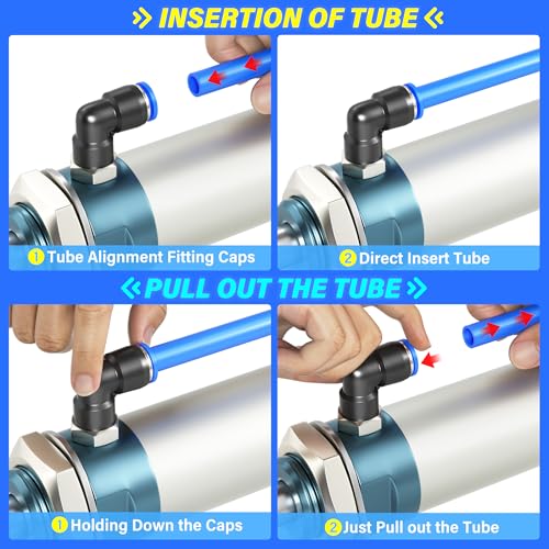 TAILONZ PNEUMATIC Blue 6mm OD 4mm ID Polyurethane PU Air Hose Pipe Tube Kit 10 Meter 32.8ft - color: Blue, size: 6mm OD/32.8ft/10m