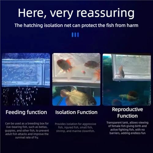 3 Multi-Purpose Floating Aquarium Enclosure Removable Breeding Net Transparent Nursery Box for Fish Fry Observation Transparent Box Multi-Purpose Enclosure Removable Net - color: B