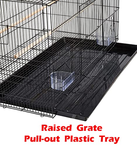 Lot of Breeding Bird Flight Cages for Canary Parakeet Aviaries Budgies Lovebird Finch (24" Black Divider) - color: 24" Black Divider