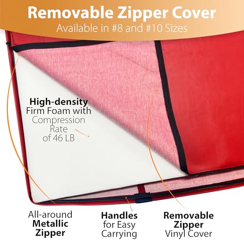 Foamma Gymnastics Mat - 6" x 4 ft x 6 ft, Red Landing Mat for Kids and Adults, Wrestling Mat with Waterproof Cover, High-Density Tumbling Mat, Gymnastics Equipment for Indoor and Outdoor - size: 4ft x 6ft, style: 6" Thickness
