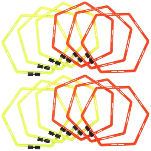 Japard Hex Agility Rings for Speed Training & Agility Footwork Training Speed Hurdles Ladder with Carrying Bag