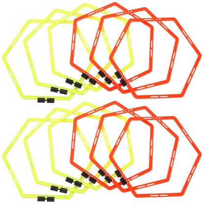 Japard Hex Agility Rings for Speed Training & Agility Footwork Training Speed Hurdles Ladder with Carrying Bag