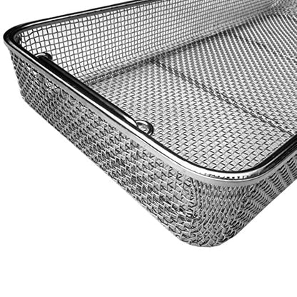 chaoyue medical instruments Stainless Steel Sterilization Basket Tray case Box 45cmX34cmX7cm Disinfection Tray Basket Box Orthopedics ENT Instruments