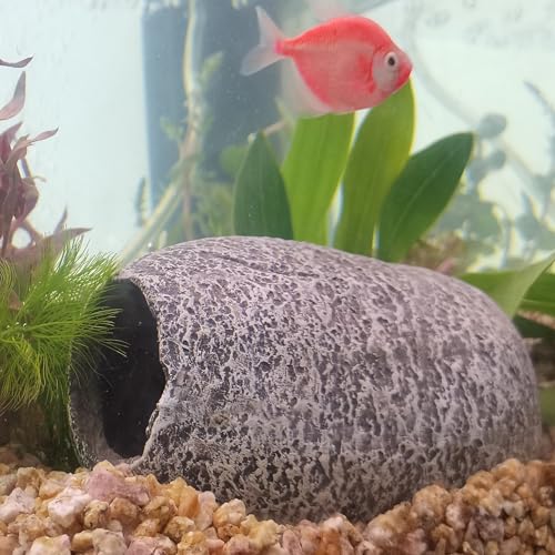 Aquarium Decorated Cave Simulation Rock Betta Fish Shelter Shrimp Fish Hide Breeding Stone House