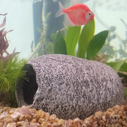 Aquarium Decorated Cave Simulation Rock Betta Fish Shelter Shrimp Fish Hide Breeding Stone House