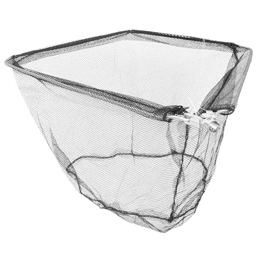 Holibanna Replacement Triangular Folding Fishing Net Head 50cm Diameter Stainless Steel Detachable Mesh for Fish Catching and Fly Fishing Lightweight Landing Net Accessory for Outdoor