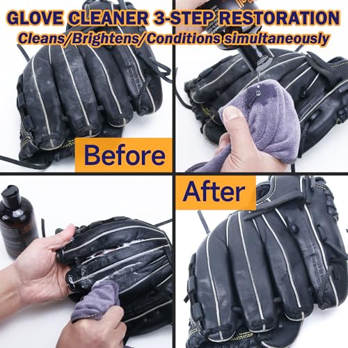 AliBall Ultimate Baseball Mitt Maintenance Kit | 8-Piece Cleaner, Oil, Brushes & Towels Combo - style: Professional Premium Kit