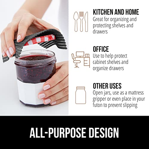 GORILLA GRIP powerGRIP Drawer Shelf and Cabinet Liner, Thick Strong Hold, Non-Adhesive Liners Protect Kitchen Cabinets and Cupboard, Bathroom Drawers, Easy Install, Breathable Mat, 12" x20', Charcoal - color: Charcoal, style: 12" x 20'