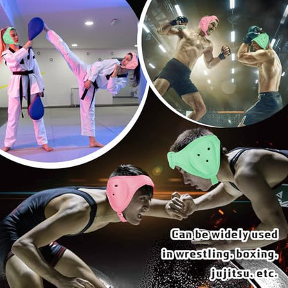 Jerify 2 Pcs Wrestling Headgear for Kid Youth, Light Pink,Light Green - color: Light Pink,Light Green
