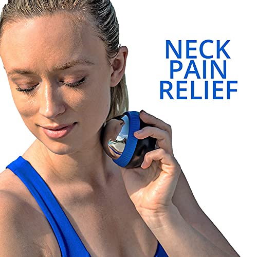 Body Back Glacier Ball - Lacrosse Massage Ball for Plantar Fasciitis Relief | FSA Eligible Ice Roller Ball For Facial Massage, Hot & Cold Therapy Myofascial Release Ball For Muscle & Foot Pain Relief