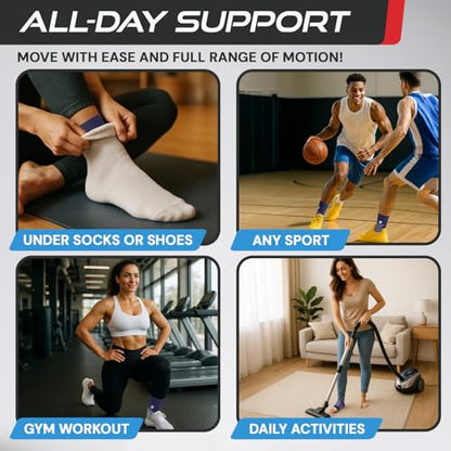 Sleeve Stars Ankle Brace Men & Women Support (Single/M:10"-12"/Navy Blue) - color: Navy Blue, size: Medium