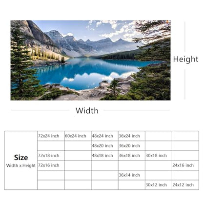 YongFoto Fish Tank Background 24x12 inch Aquarium Background Forest Lakes Rivers Mountains Nature Scenery Backdrop Reptile Habitat Terrarium Background - color: Green-5, size: 24x12in/60x30cm