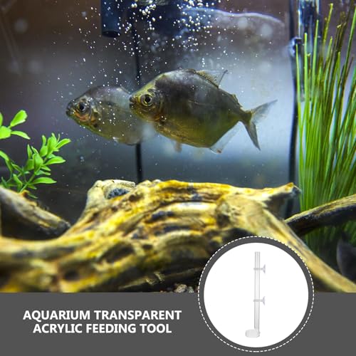 Shrimp Feeder Tube Aquarium Food Feeder with Sucker 40cm Fish Tank Feeding Tool for Aquarium and Shrimp Breeding