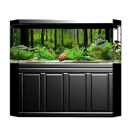 Aquarium Background Aquarium Poster Forest Background PVC Adhesive Underwater Backdrop Decoration Paper Art Print Poster Dedicated to Fish (76x46cm) - size: 76x46cm