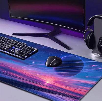 Space Landscape Computer Mouse Pad, XXL Laptop Gaming Mouse Keyboard Pad | The Surface Of The Mouse Pad Is Designed With Fiber Woven Material, And The Base Is Made Of Natural Anti Slip Rubber. - color: Anime Landscape