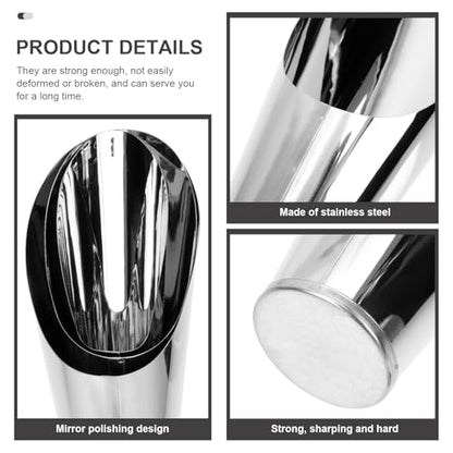 Happyyami 3pcs Bonsai Shovel Stainless Steel Garden Hand Metal Spade Shovel Bucket Spade Potted Planting Potting Cup for Home Gardening Silver