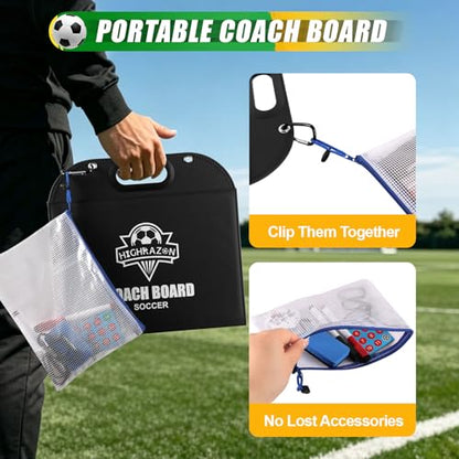 Magnetic Coaching Board Foldable Dugout Display with Carry Handle - style: Soccer