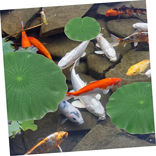 Holibanna 9pcs Floating Lotus Leaves Aquarium Decor Realistic Fake Plant Ornaments for Fish Tank Garden Material for Aquatic Displays
