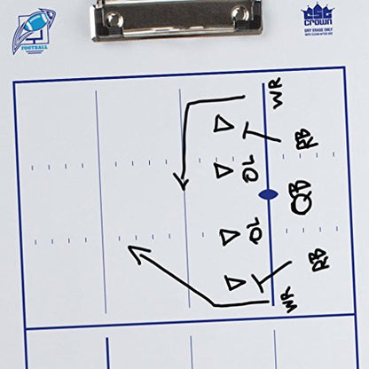 Crown Sporting Goods Dry Erase Football Coaching Clipboard