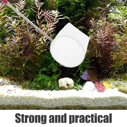 POPETPOP Mini Shrimp Net with Telescopic Handle Fine Mesh Small Aquarium Fish Net for Shrimp Catching and Aquarium Maintenance for Breeding and Cleaning