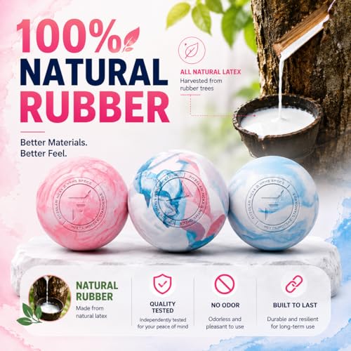 FITZELAR Double Lacrosse Massage Ball for Myofascial Release, Quality Certification, Massage Deep Tissue for Waist Back Feet, Trigger Point Therapy, Muscle Knots, Peanut Massage Ball for Muscle Pain - color: Pink