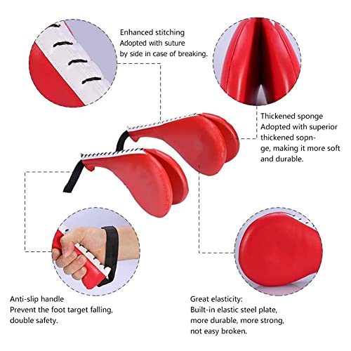 Taekwondo Kick Target Pads Karate Kickboxing Practice Double Kicking Paddle Martial Arts Equipment Punch Pads Red