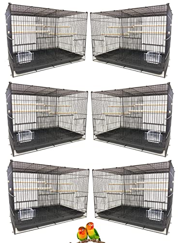 Lot of Breeding Bird Flight Cages for Canary Parakeet Aviaries Budgies Lovebird Finch (24" Black Divider) - color: 24" Black Divider