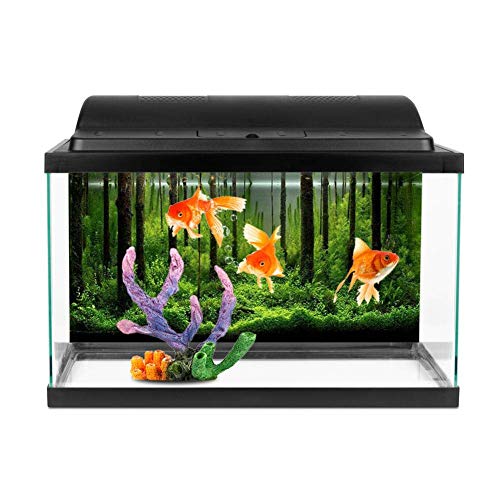 Fish Background Aquarium Poster Forest Background PVC Adhesive Underwater Backdrop Decoration Paper Art Print Poster Dedicated to Fish (122x46cm) - size: 122x46cm