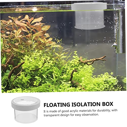 Wakauto Floating Acrylic Fish Breeding Box for Aquarium Transparent Hatchery Isolation Tank with Mesh Bottom for Small Fish Breeding and Acclimation Easy to Clean and Practical Tank