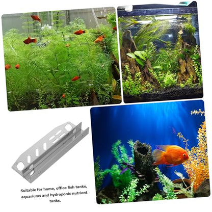 Abaodam Aquarium Tool Display Rack for Fish Tank Maintenance Stainless Steel Tweezers Scissors for Organized Aquatic Plant Care and Cleaning Efficient Storage for Fish Tank Supplies