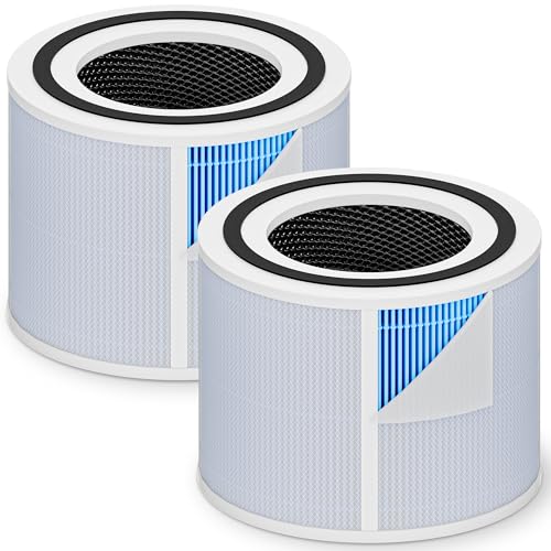 Core 300 Smoke Remover Replacement Filter for LEVOIT Core 300 Core 300-P Core 300S Core 300S-P Vortex Air Air Purifier, 4-in-1 High-Efficiency Activated Carbon, Core 300-RF-SR, 2 Pack, Blue - color: Blue