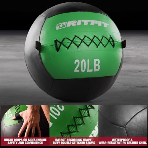 RitFit Soft Medicine Ball for Strength and Conditioning Workouts - size: 10+20+25lbs