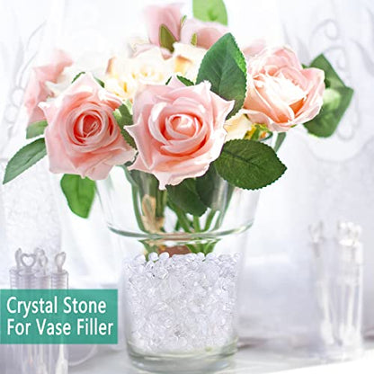 Natural Clear Quartz Crystal Rocks Chips Vase Filler Rocks for Succulent Plant Small Fish Tank Aquarium Gravel Decorative Pebbles Stones(200 gram)