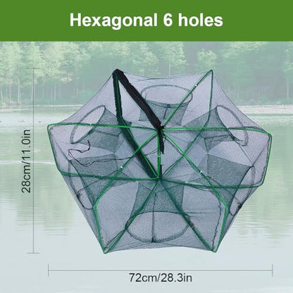 The Magic Foldable Fishing Trap, 2025 Premium The Magic Fishing Trap Fishing Kits, Fishing Net for Minnow Fish Shrimp Crawfish Crab Outdoor Fishing - color: a